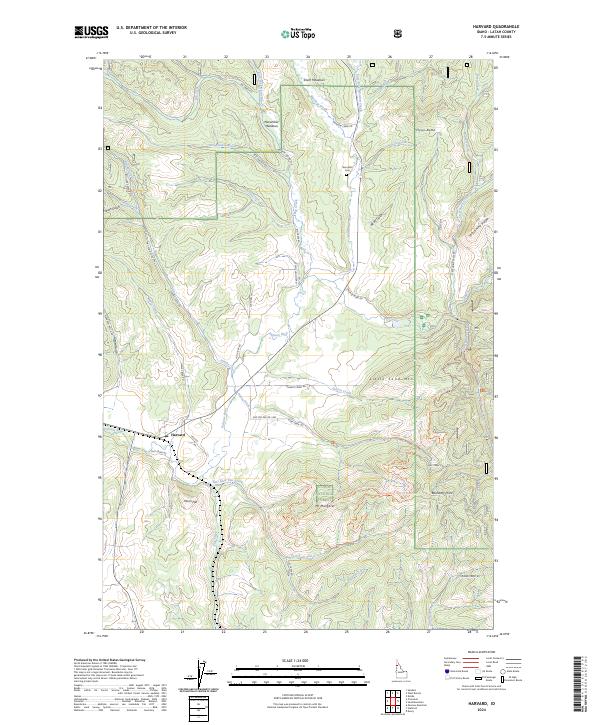 US Topo 7.5-minute map for Harvard ID