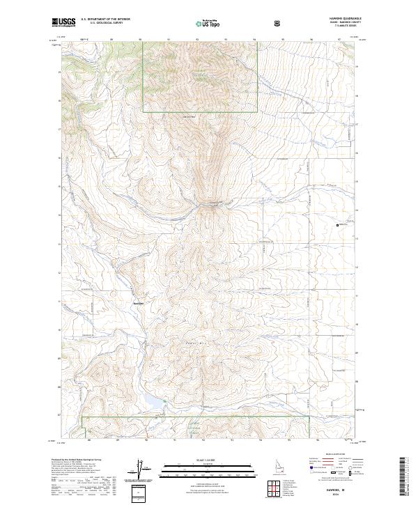 US Topo 7.5-minute map for Hawkins ID