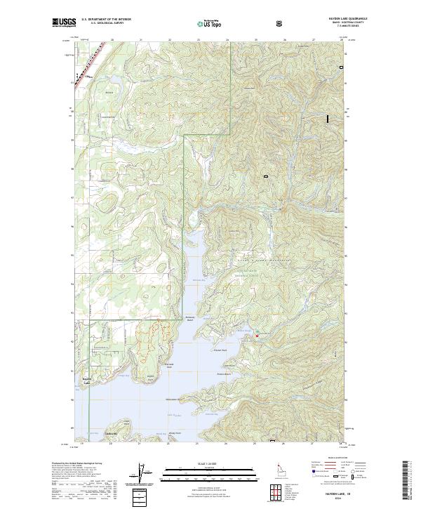 US Topo 7.5-minute map for Hayden Lake ID