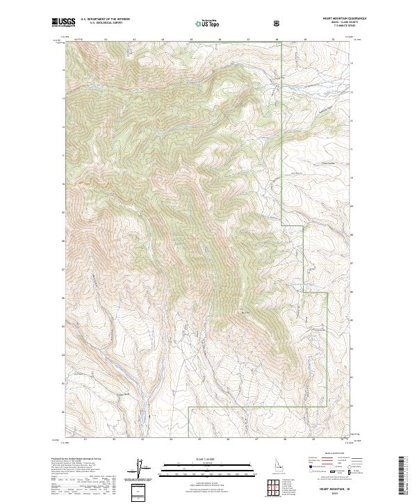 US Topo 7.5-minute map for Heart Mountain ID