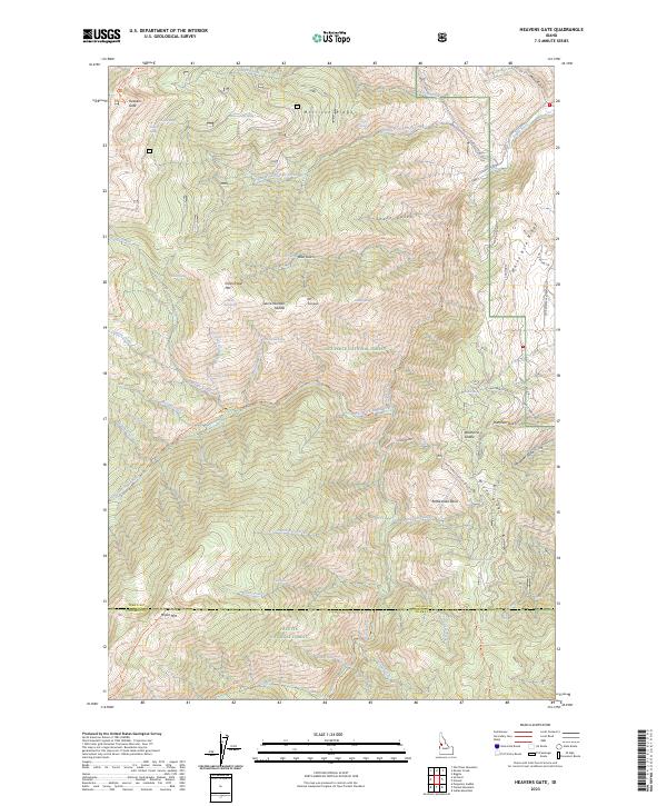 US Topo 7.5-minute map for Heavens Gate ID