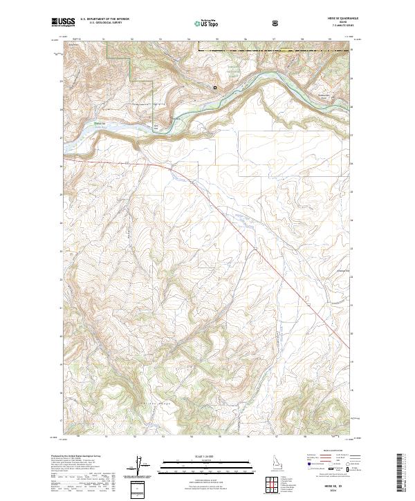 US Topo 7.5-minute map for Heise SE ID