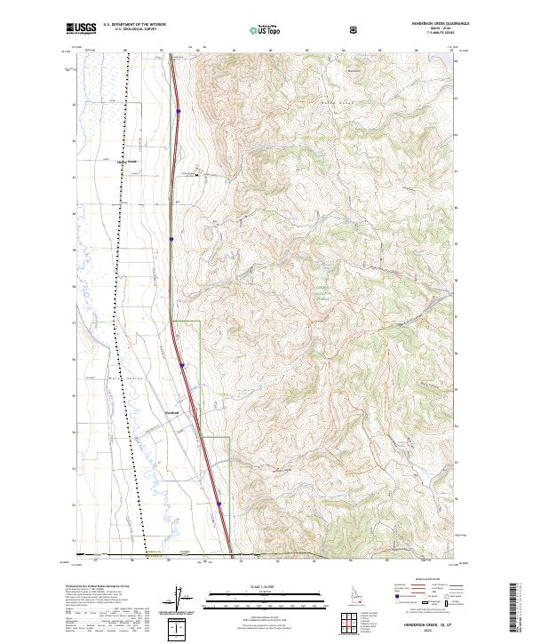 US Topo 7.5-minute map for Henderson Creek IDUT