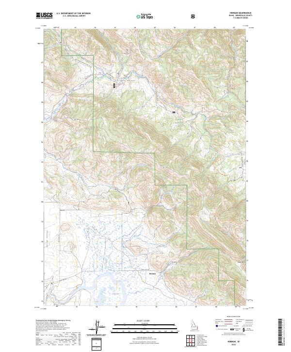 US Topo 7.5-minute map for Herman ID