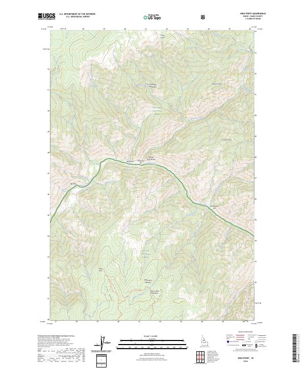 US Topo 7.5-minute map for Hida Point ID