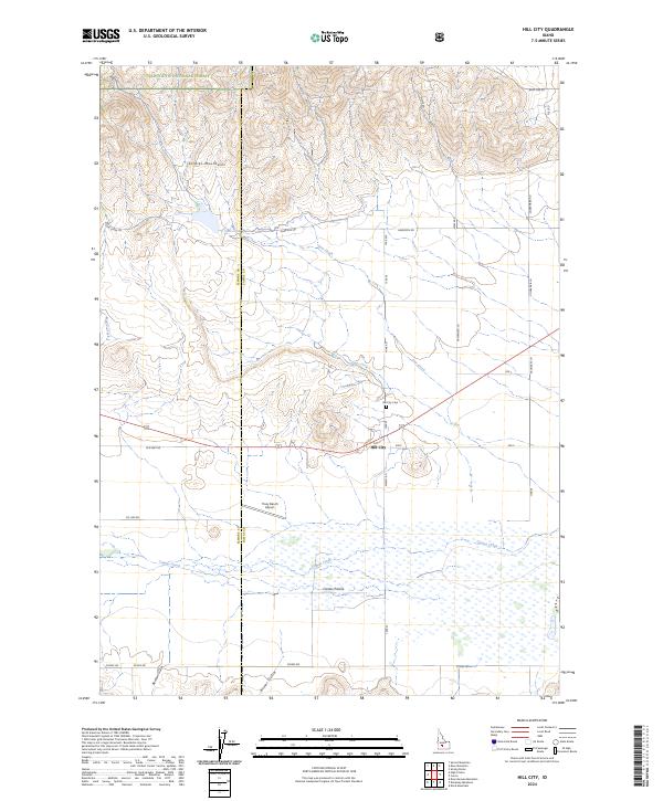 US Topo 7.5-minute map for Hill City ID