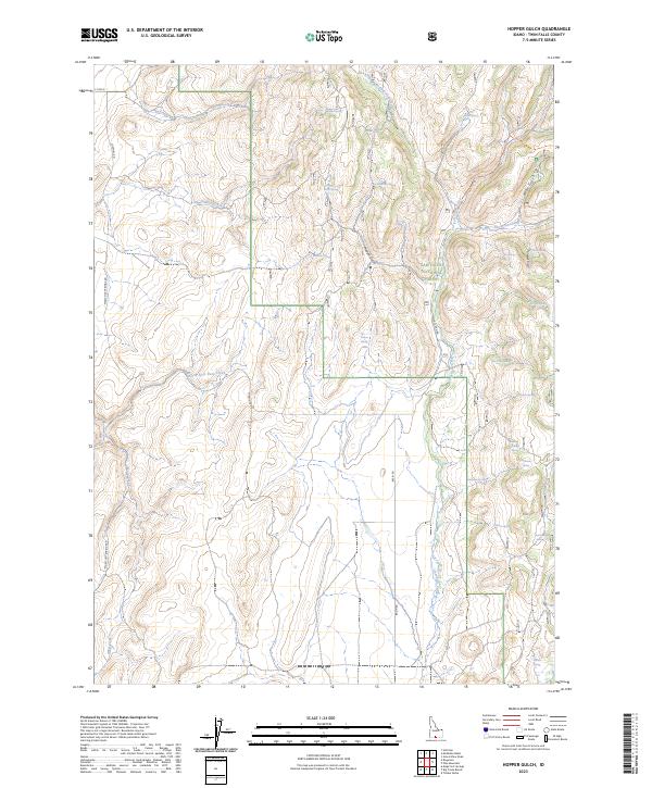 US Topo 7.5-minute map for Hopper Gulch ID