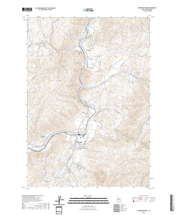 US Topo 7.5-minute map for Horseshoe Bend ID