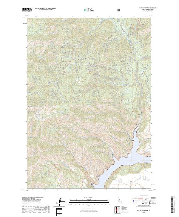 US Topo 7.5-minute map for House Mountain ID