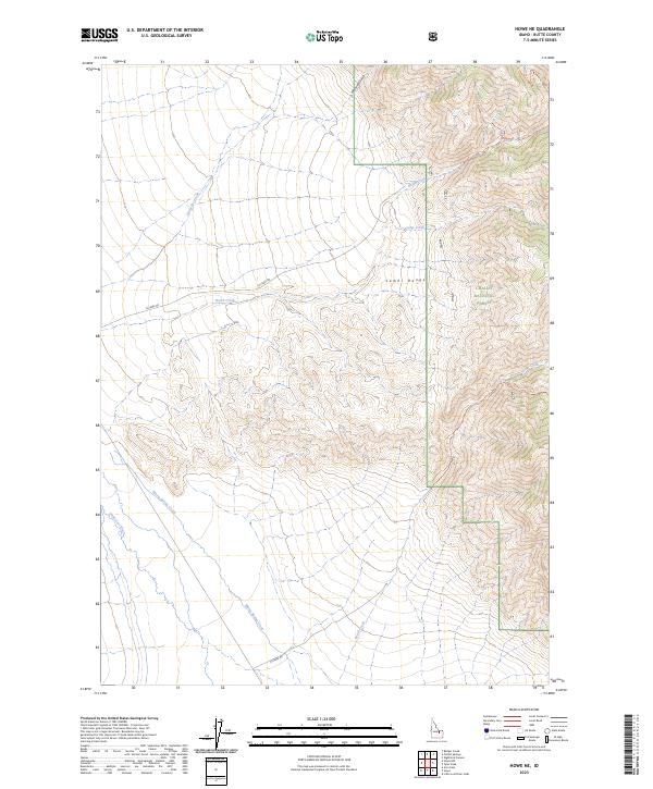 US Topo 7.5-minute map for Howe NE ID