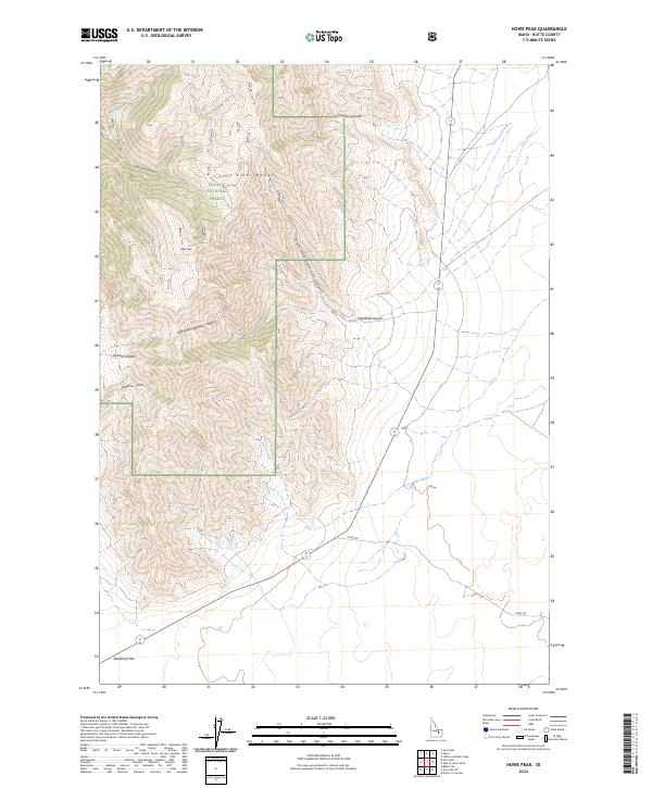 US Topo 7.5-minute map for Howe Peak ID