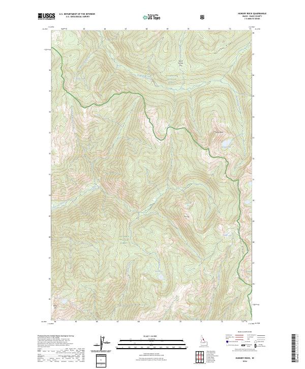 US Topo 7.5-minute map for Hungry Rock ID