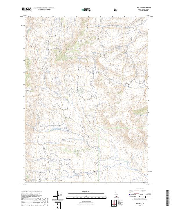 US Topo 7.5-minute map for Ibex Peak ID