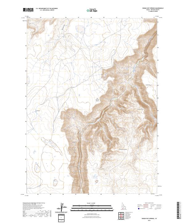 US Topo 7.5-minute map for Indian Hot Springs ID