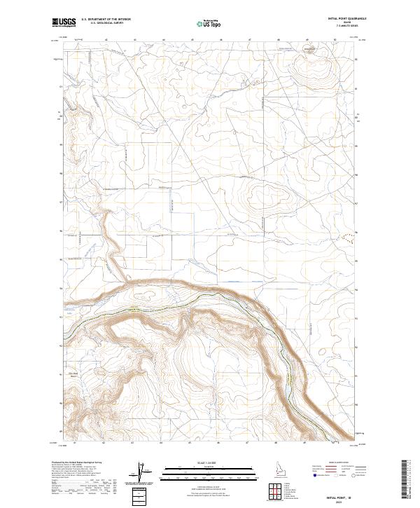 US Topo 7.5-minute map for Initial Point ID