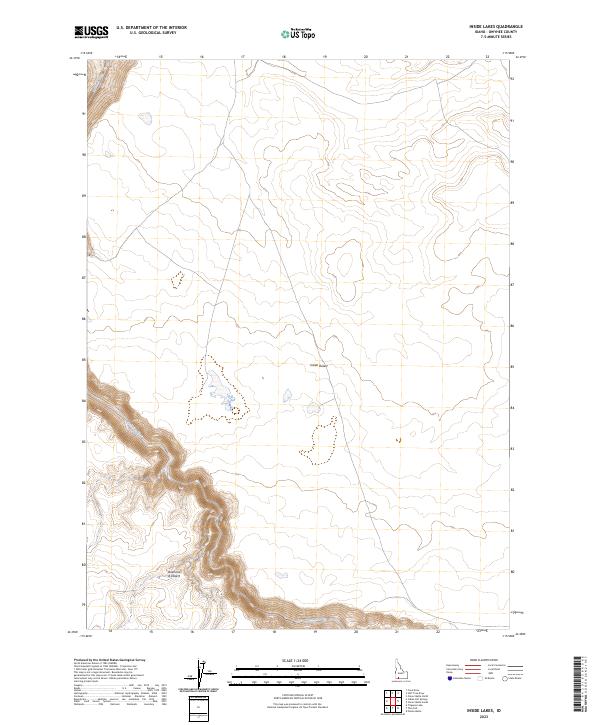 US Topo 7.5-minute map for Inside Lakes ID