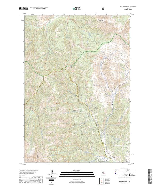 US Topo 7.5-minute map for Iron Creek Point ID