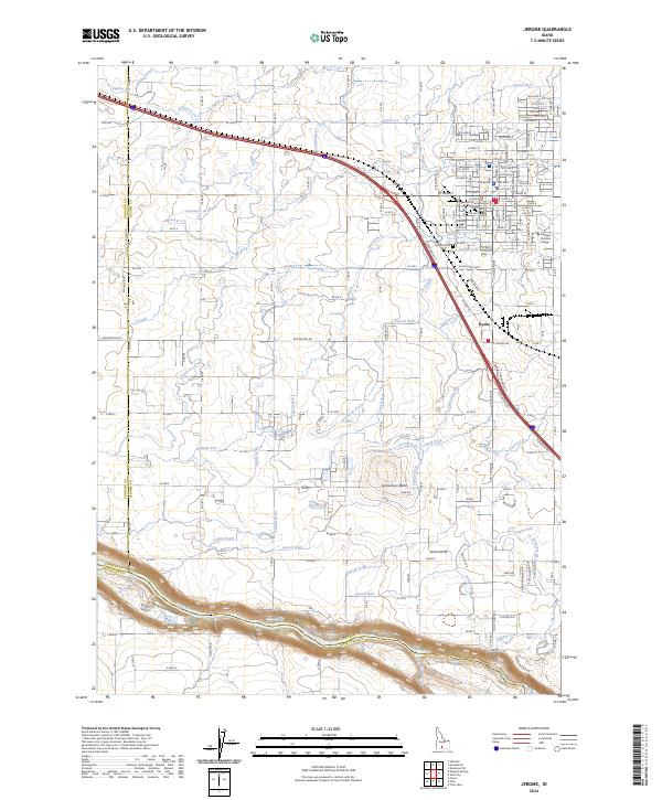 US Topo 7.5-minute map for Jerome ID