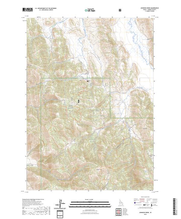 US Topo 7.5-minute map for Johnson Creek ID