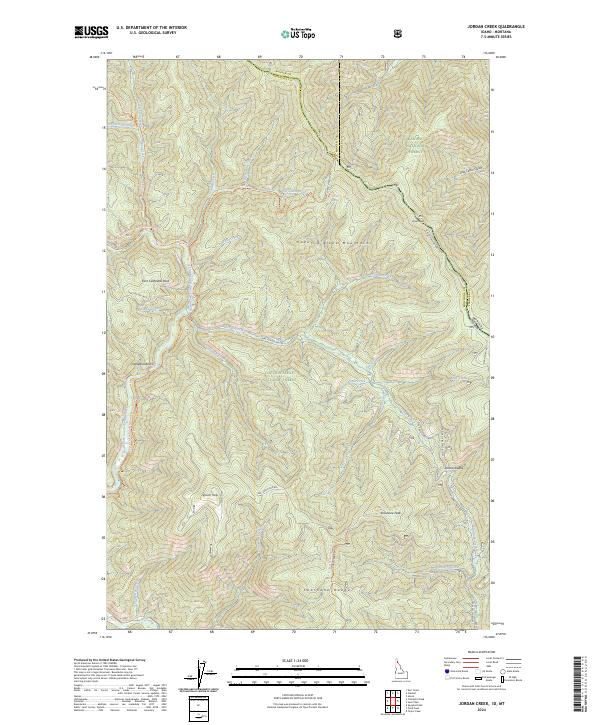 US Topo 7.5-minute map for Jordan Creek IDMT