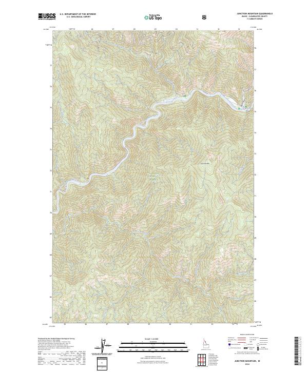 US Topo 7.5-minute map for Junction Mountain ID