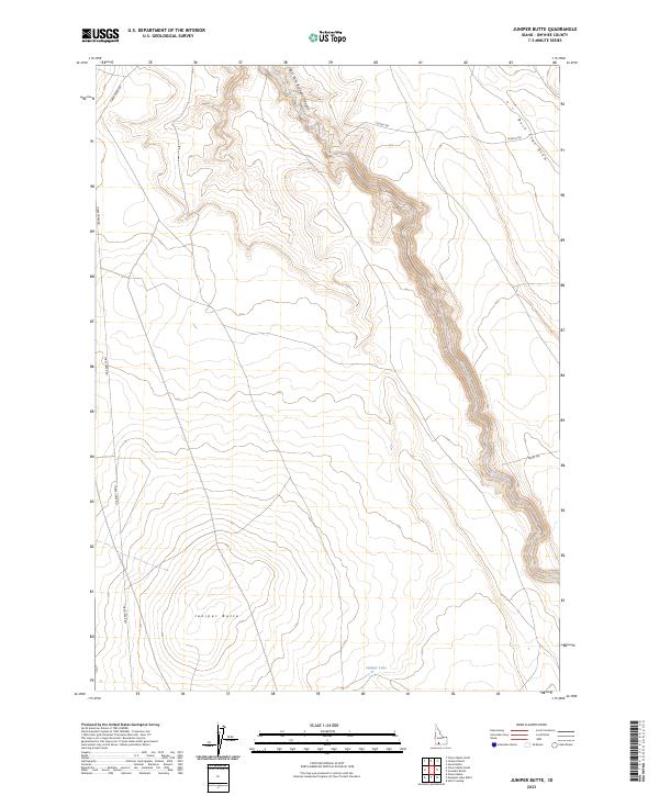 US Topo 7.5-minute map for Juniper Butte ID