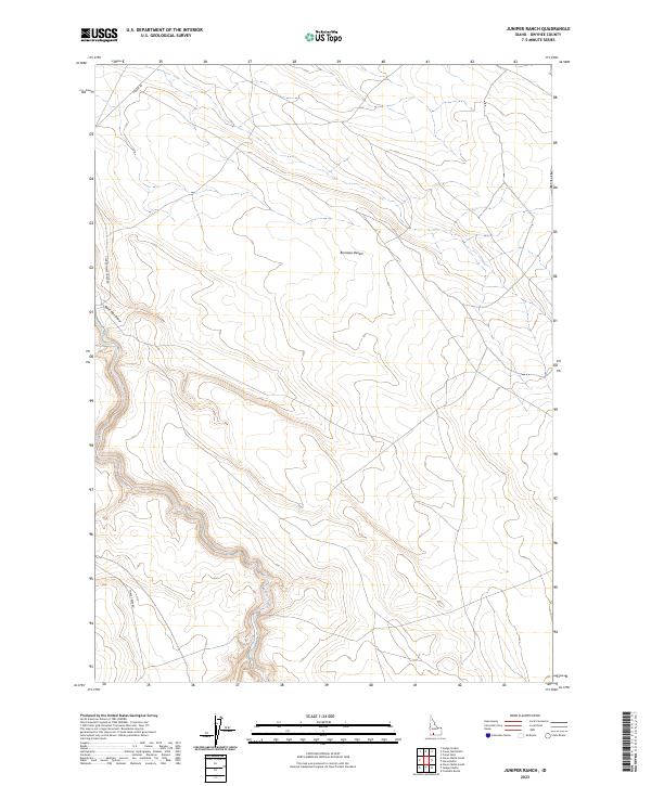 US Topo 7.5-minute map for Juniper Ranch ID