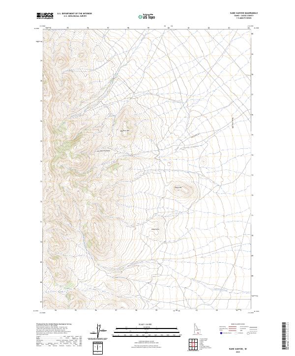 US Topo 7.5-minute map for Kane Canyon ID