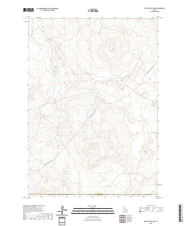 US Topo 7.5-minute map for Kettle Butte NW ID