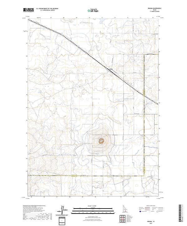 US Topo 7.5-minute map for Kimama ID