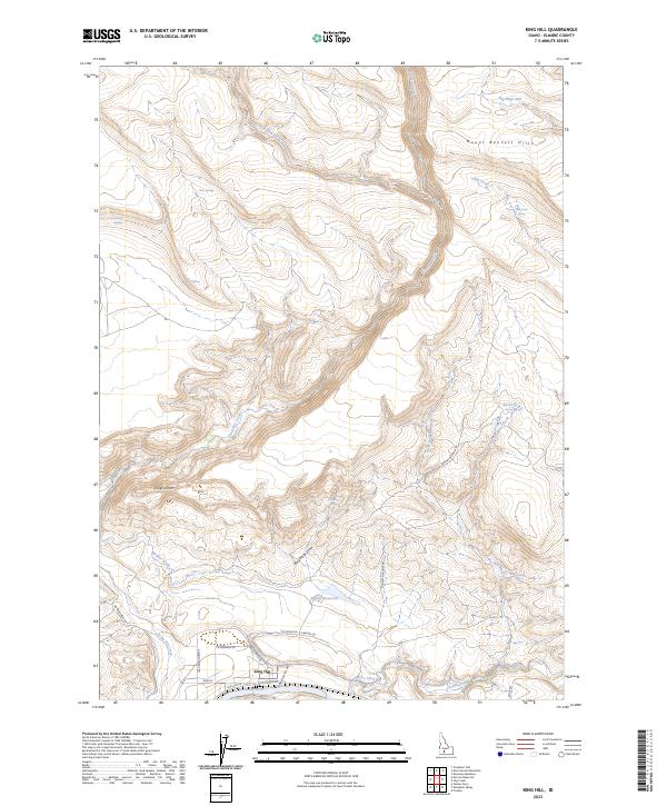 US Topo 7.5-minute map for King Hill ID