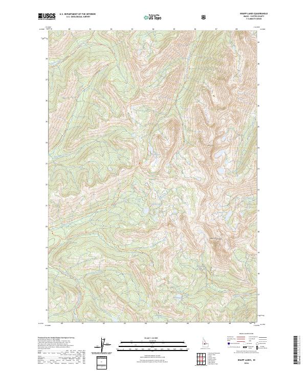 US Topo 7.5-minute map for Knapp Lakes ID