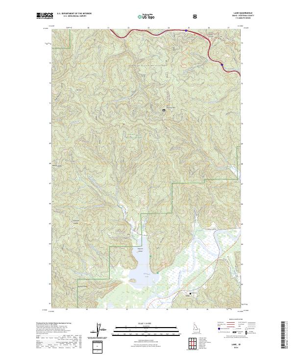 US Topo 7.5-minute map for Lane ID