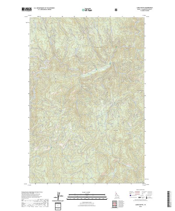 US Topo 7.5-minute map for Larch Butte ID