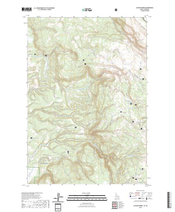 US Topo 7.5-minute map for Latham Spring IDMT