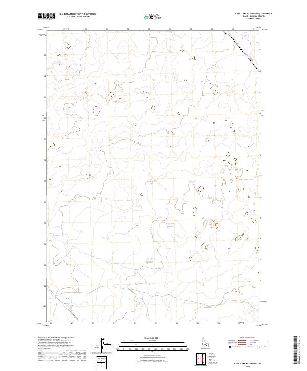 US Topo 7.5-minute map for Lava Lake Reservoir ID