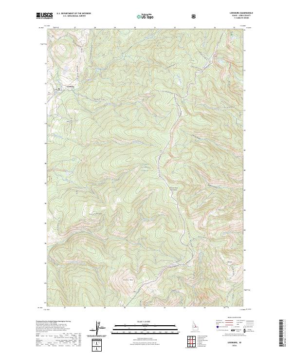 US Topo 7.5-minute map for Leesburg ID