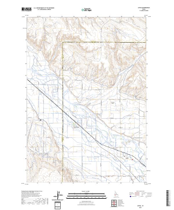 US Topo 7.5-minute map for Letha ID