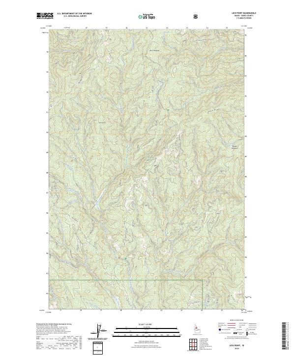 US Topo 7.5-minute map for Lick Point ID