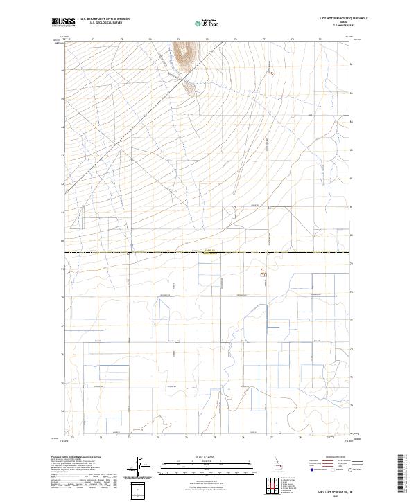 US Topo 7.5-minute map for Lidy Hot Springs SE ID