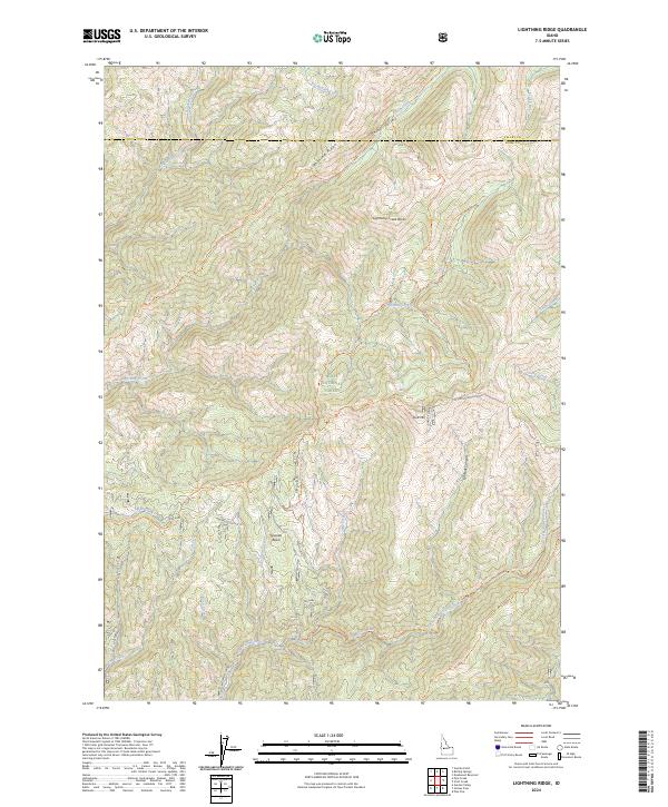 US Topo 7.5-minute map for Lightning Ridge ID