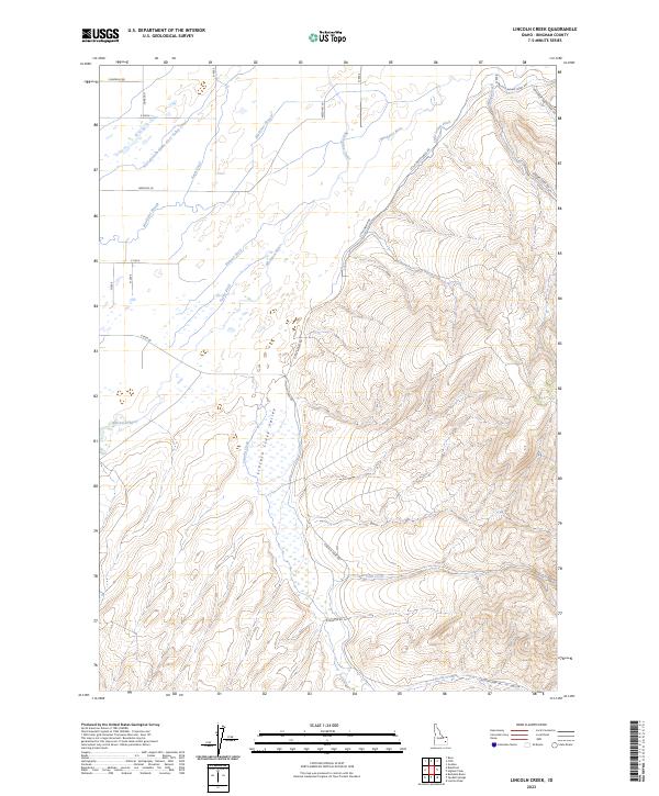 US Topo 7.5-minute map for Lincoln Creek ID