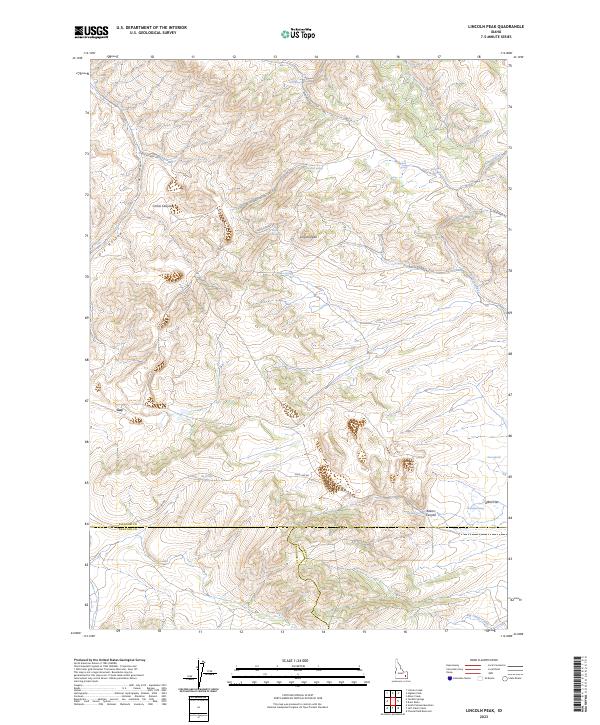 US Topo 7.5-minute map for Lincoln Peak ID