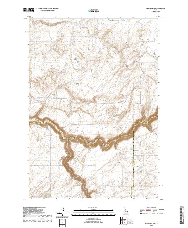 US Topo 7.5-minute map for Linderman Dam ID