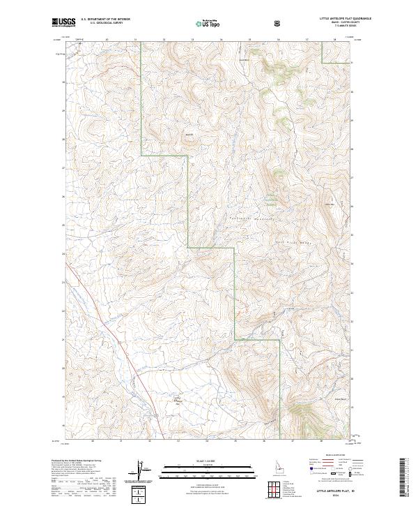 US Topo 7.5-minute map for Little Antelope Flat ID