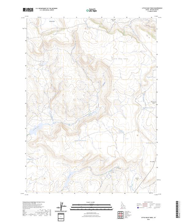 US Topo 7.5-minute map for Little Blue Table ID