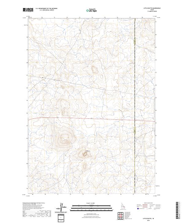 US Topo 7.5-minute map for Little Butte ID