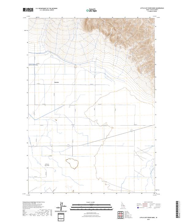 US Topo 7.5-minute map for Little Lost River Sinks ID