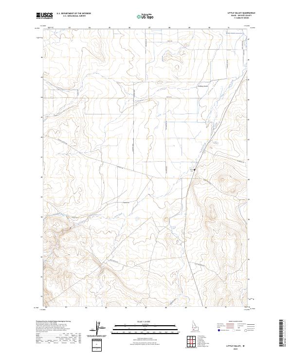 US Topo 7.5-minute map for Little Valley ID