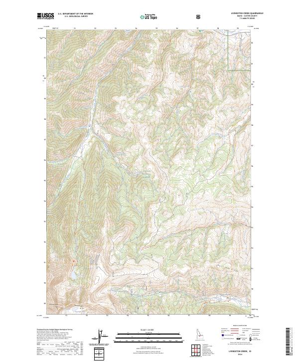 US Topo 7.5-minute map for Livingston Creek ID